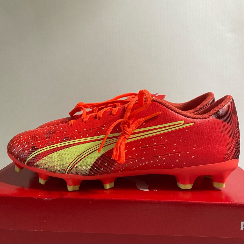 Puma, Men Size 11, Ultra Play FG/AG, Coral-Fizzy, Light-Black - Picture 10 of 14